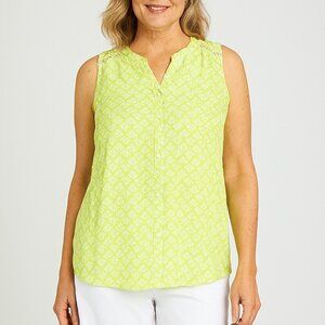Emily Daniels Tank Top Size Small Celery Green NWT